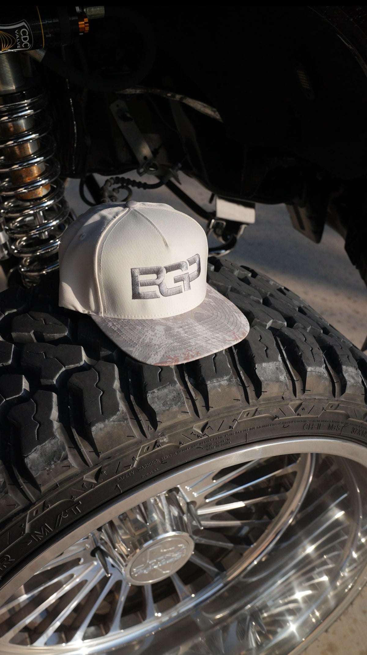 BGP cream & camo hat