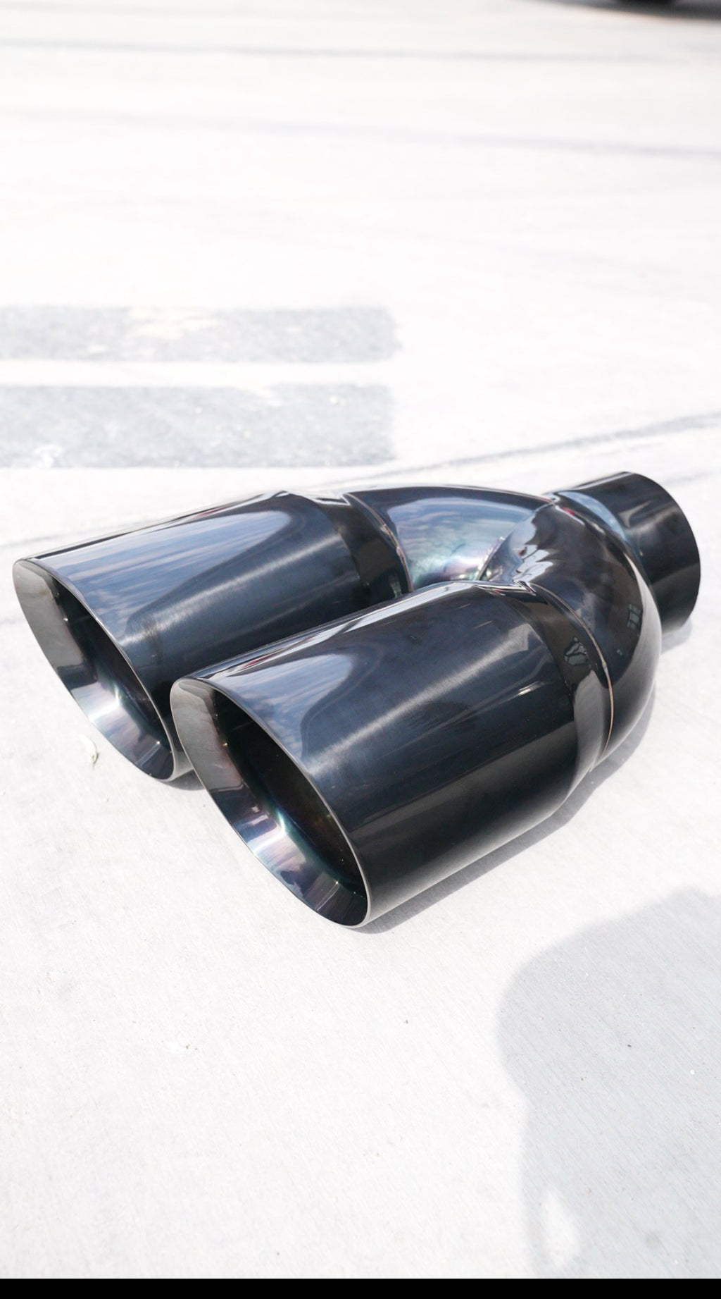 GLOSS BLACK 5" TO DUAL 7" TIP