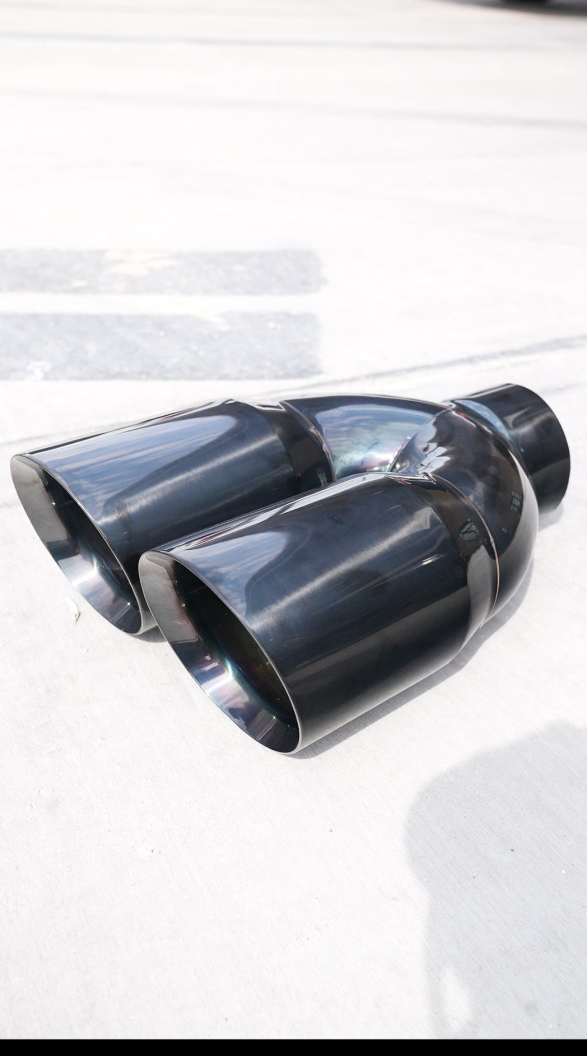GLOSS BLACK 5" TO DUAL 7" TIP