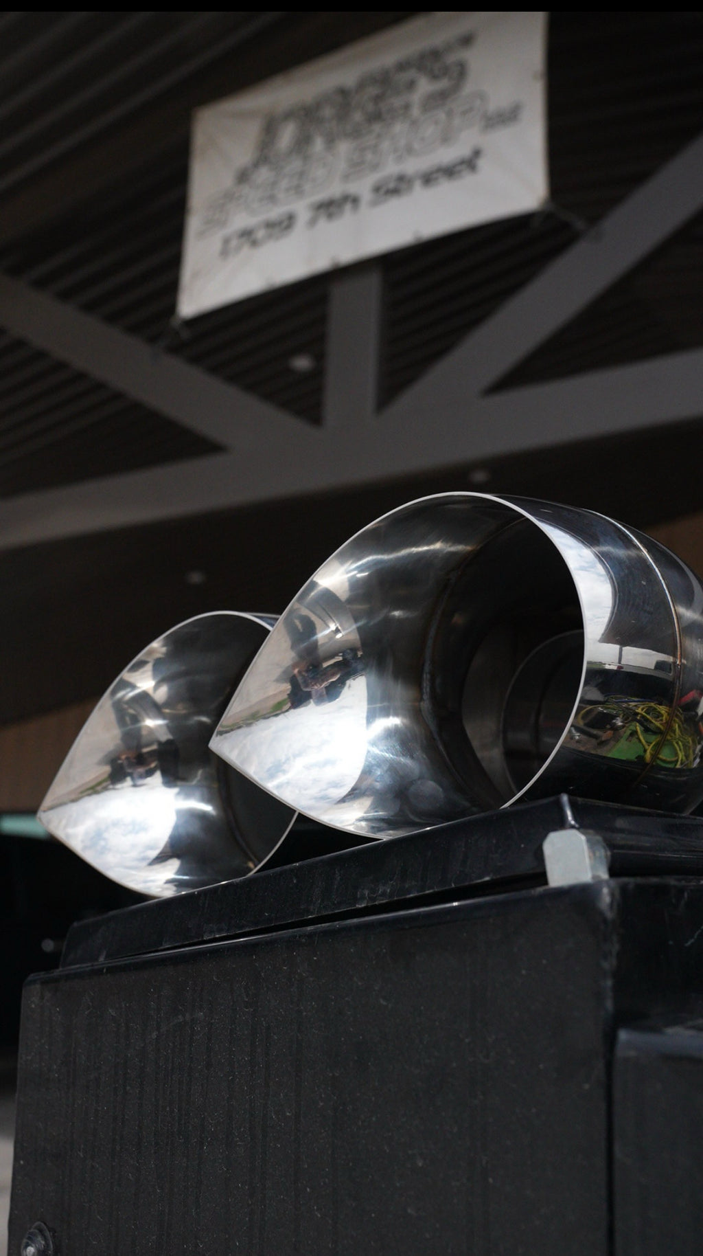 POLISHED TEARDROP 5" to DUAL 7" TIP
