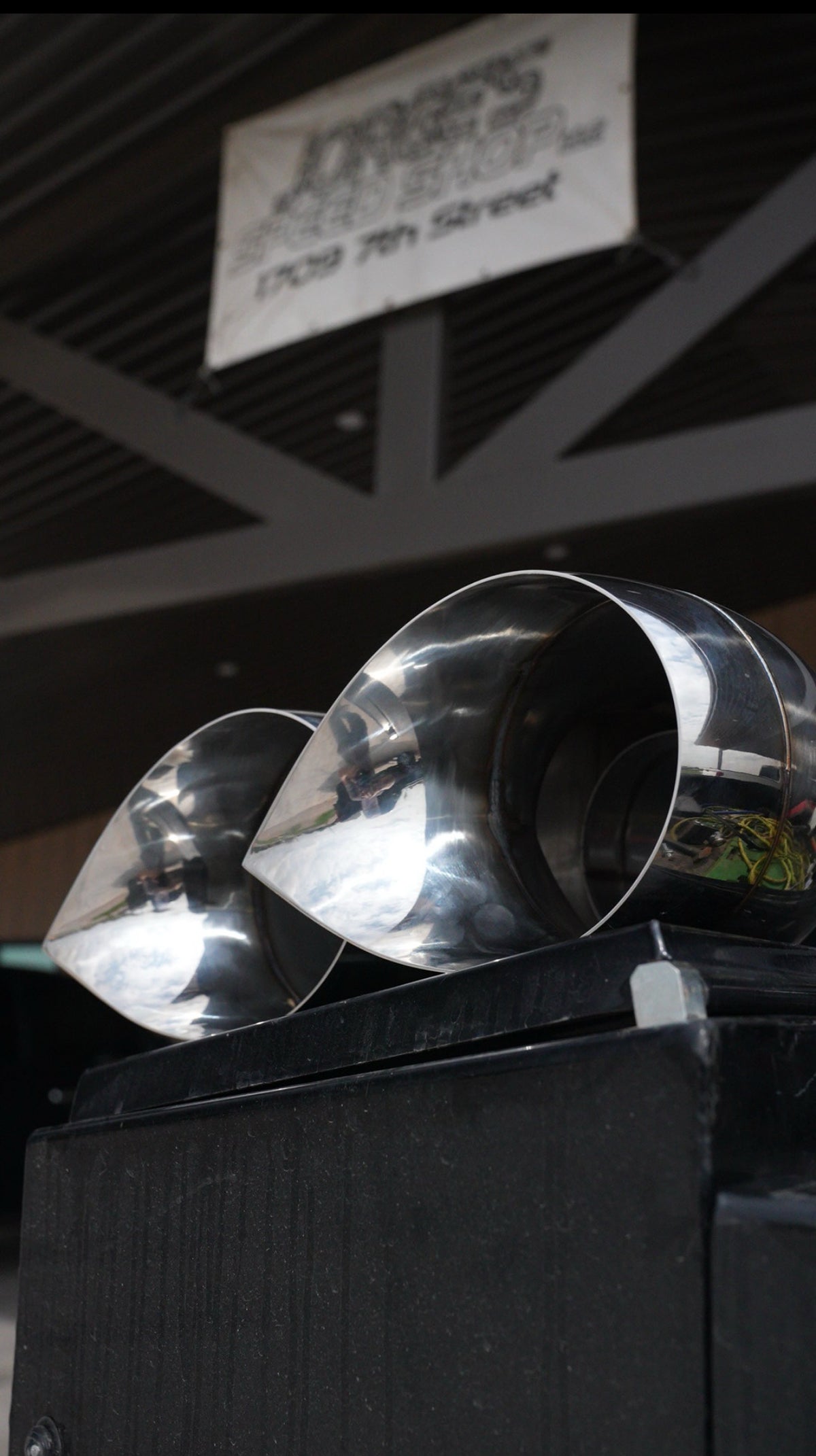POLISHED TEARDROP 5" to DUAL 7" TIP