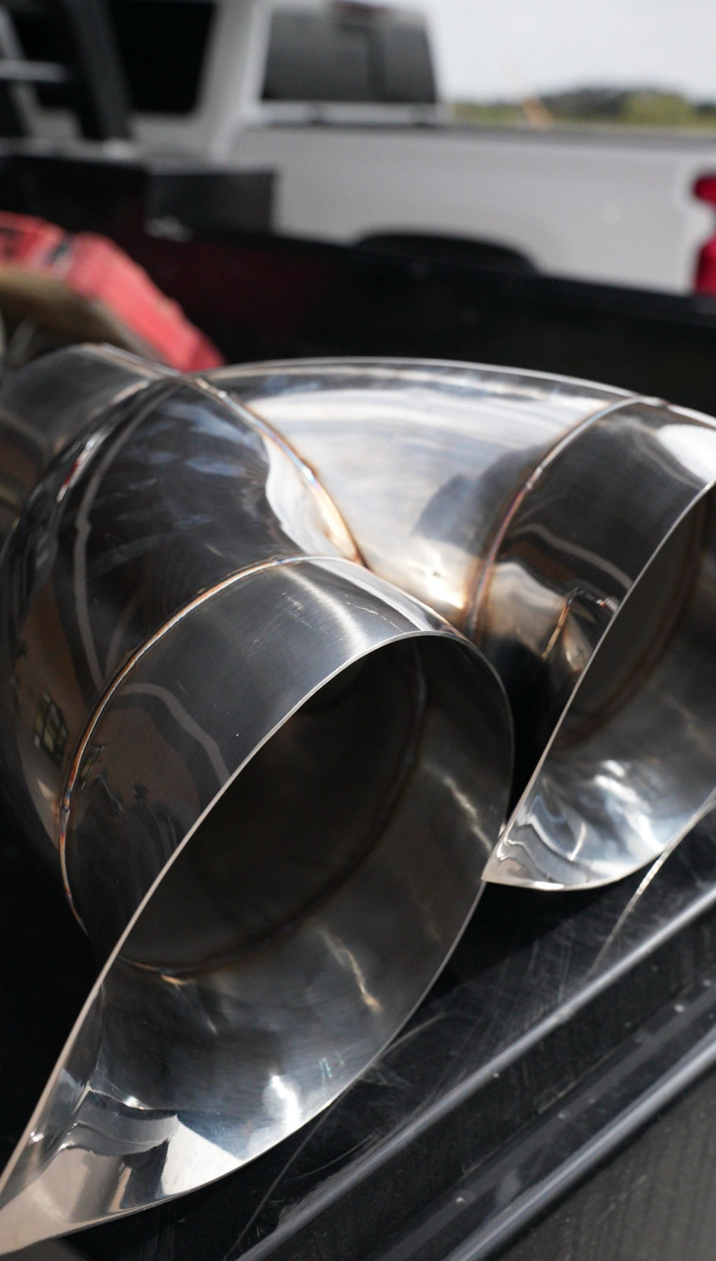 POLISHED TEARDROP 5" to DUAL 7" TIP