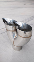 POLISHED TEARDROP 5" to DUAL 7" TIP
